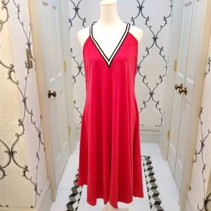 Hot pink fuscia halter dress. Cynthia Rowley. Size M.